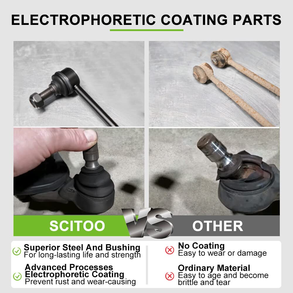 SCITOO pre-greased steering socket and boot protection reduces wear.