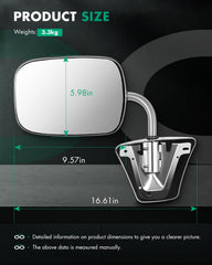 SCITOO side view mirrors for Chevy Suburban; better side awareness on highways.