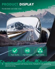 SCITOO side view mirrors for Chevy van; safer lane changes and parking.