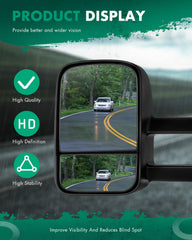 SCITOO folding tow mirror for compact storage when parked.