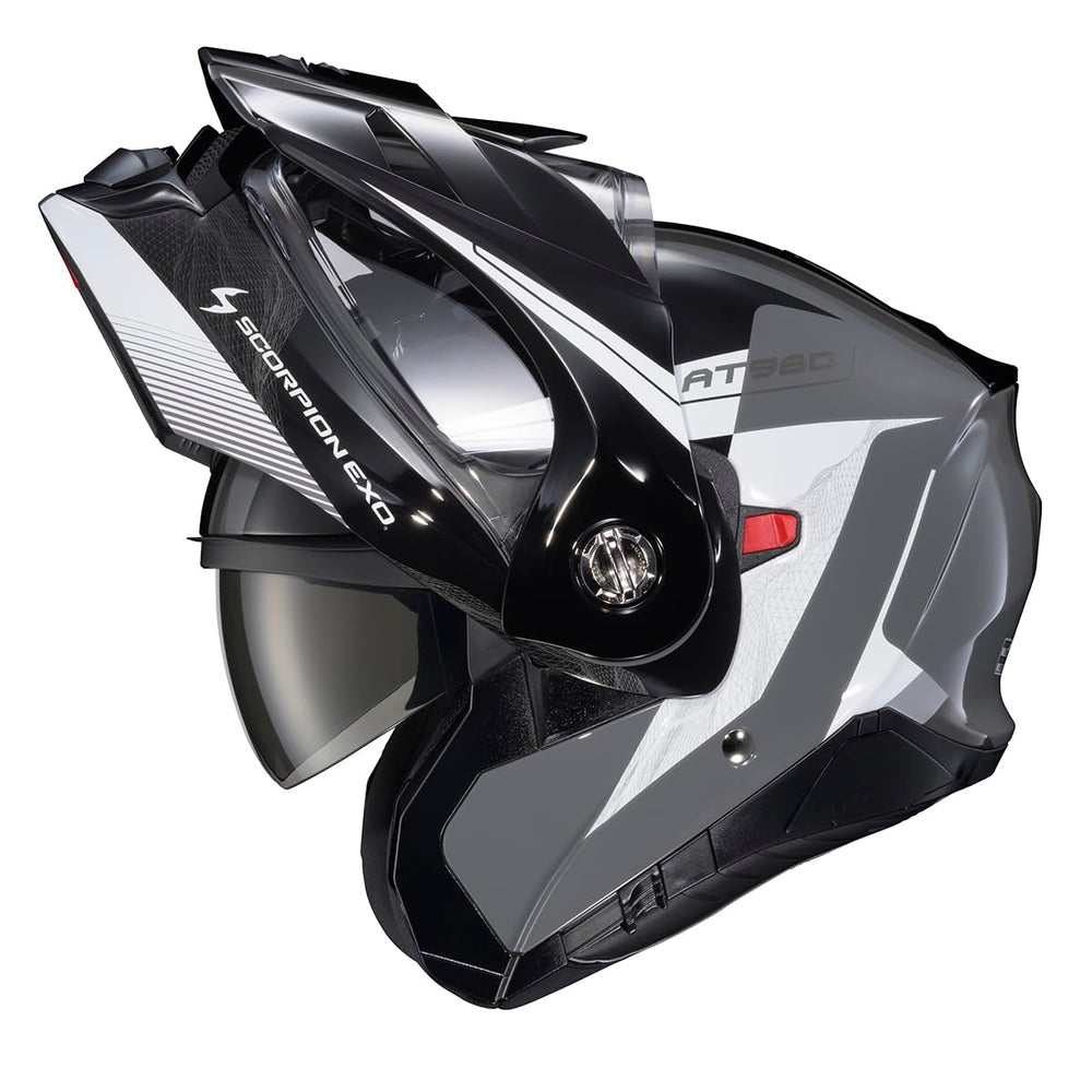 ScorpionEXO AT960 EverClear shield reduces fog for enhanced visibility.