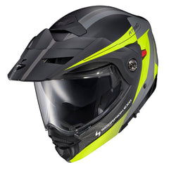 ScorpionEXO AT960 side view showing modular chin bar and ventilation for comfort