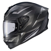 ScorpionEXO EXO-R330 Phantom front view showing a Pinlock-ready shield for fog-free visibility
