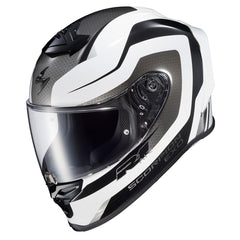 ScorpionEXO R1 Air shield with Pinlock-ready system for fog-free visibility on the road.