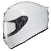 ScorpionEXO R330 full-face helmet front view highlighting wide eye port for visibility