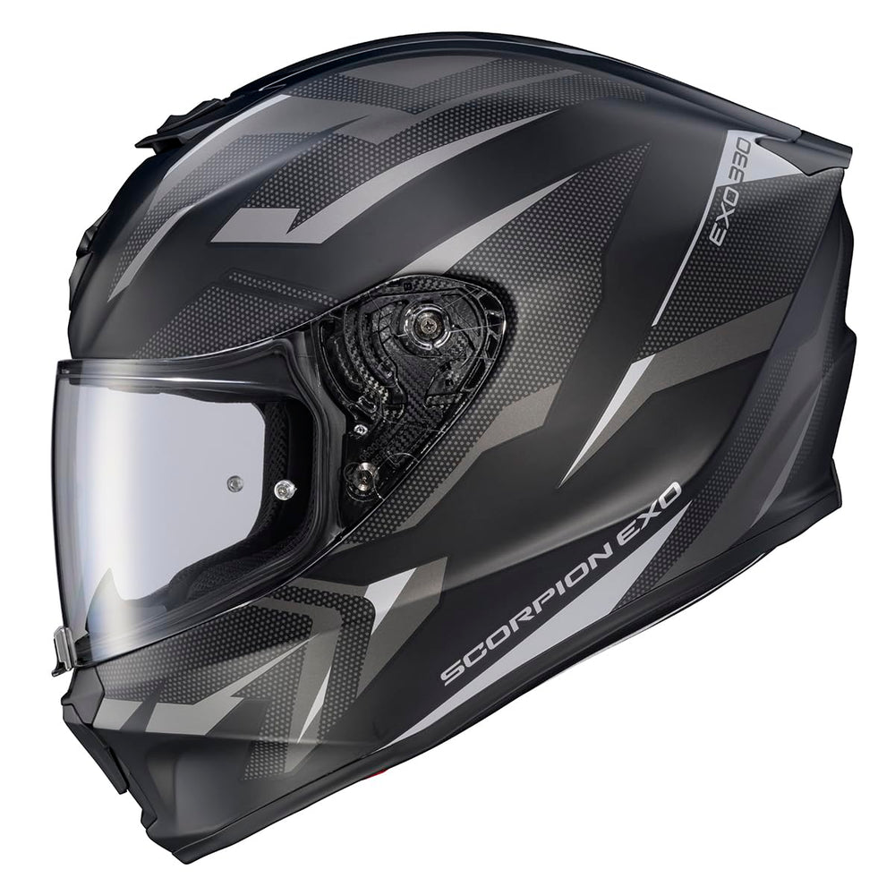 ScorpionEXO R330 helmet front view with Pinlock-ready shield and enhanced airflow