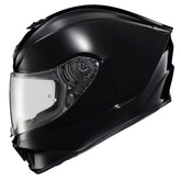 ScorpionEXO R330 solid black front view helmet with aerodynamic profile and bold visibility