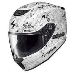 ScorpionEXO R420 EverClear shield close-up highlighting anti-fog and UV protection