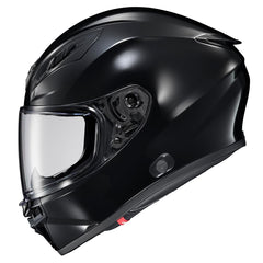ScorpionEXO R430 front view in black highlighting aerodynamic profile for street riding.
