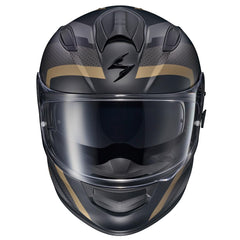 ScorpionEXO Ryzer EverClear no-fog shield keeps visibility clear in changing weather.
