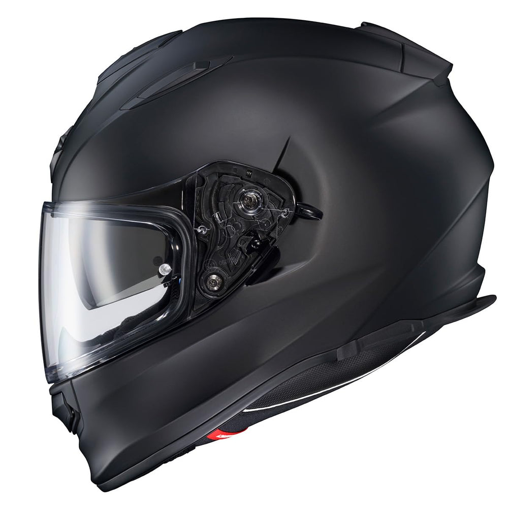 ScorpionEXO Ryzer full-face helmet front view, showing the sturdy polycarbonate shell for reliable protection.