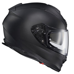 ScorpionEXO Ryzer sun visor down with EverClear coating for clear visibility.