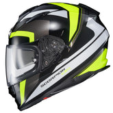 ScorpionEXO Ryzer helmet front view with hi-vis finish for visibility