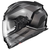 ScorpionEXO Ryzer helmet shell closeup highlighting lightweight polycarbonate construction.