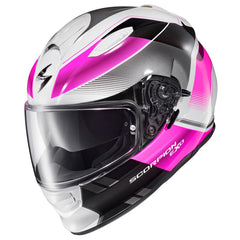 ScorpionEXO Ryzer with Pinlock-ready shield and integrated speaker pockets for clear comms.