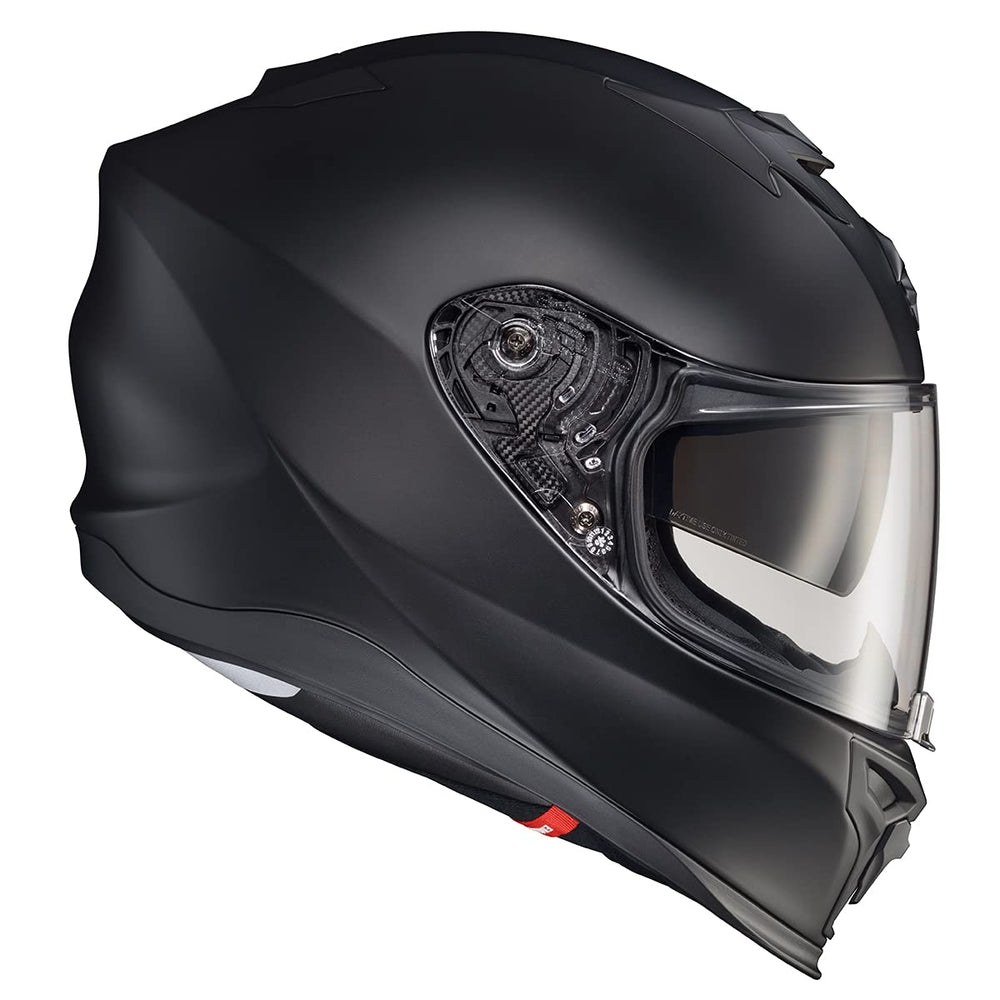 ScorpionEXO T520 Everclear shield closeup for fog-free, clear visibility