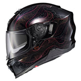 ScorpionEXO T520 full-face helmet front view in black-chameleon with touring comfort