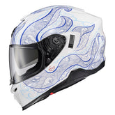 ScorpionEXO T520 full-face helmet Nama-Shimi white/blue front view for touring comfort