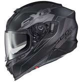ScorpionEXO T520 Phantom Small front view highlights aerodynamic silhouette for touring comfort.
