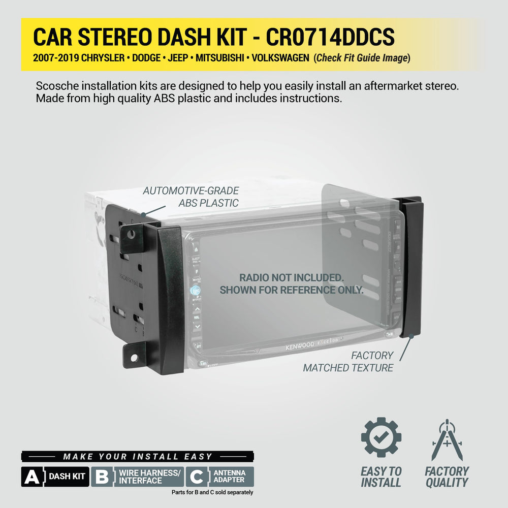 CR0714DDCS fit guide image demonstrates vehicle compatibility verification