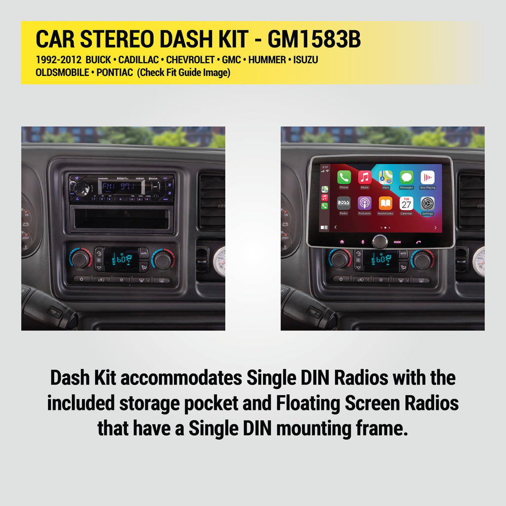 Scosche GM1583B dash kit durable construction withstands daily use