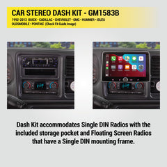 Scosche GM1583B dash kit durable construction withstands daily use