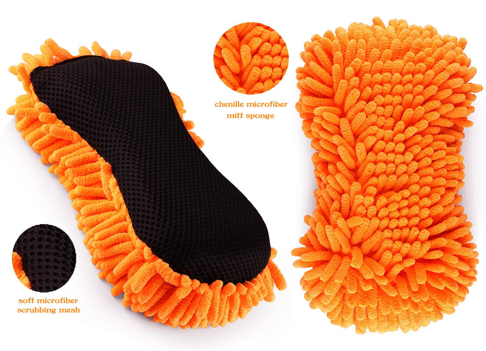 SCRUBIT microfiber sponge with soft noodles for gentle vehicle cleaning.