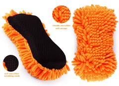 SCRUBIT microfiber sponge with soft noodles for gentle vehicle cleaning.