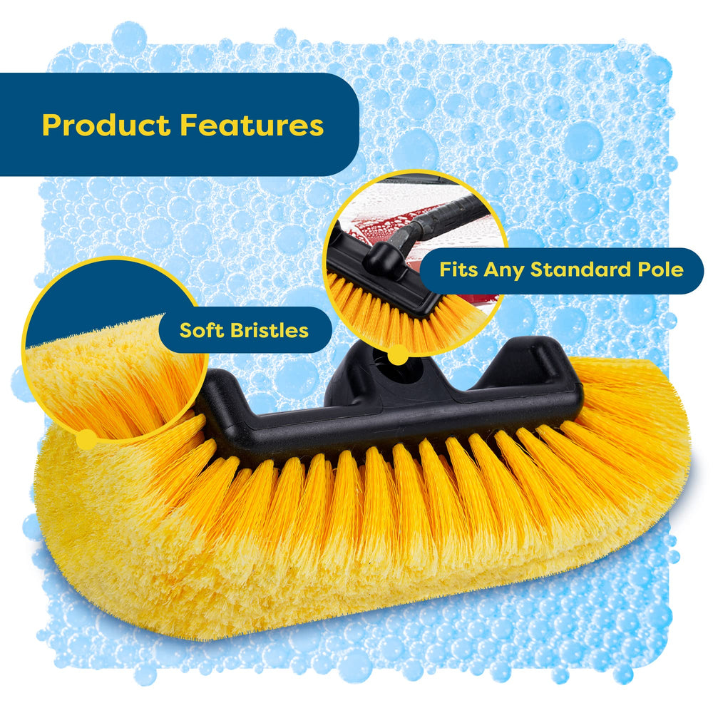 SCRUBIT quad all-sides soft bristles close-up for thorough scrubbing.