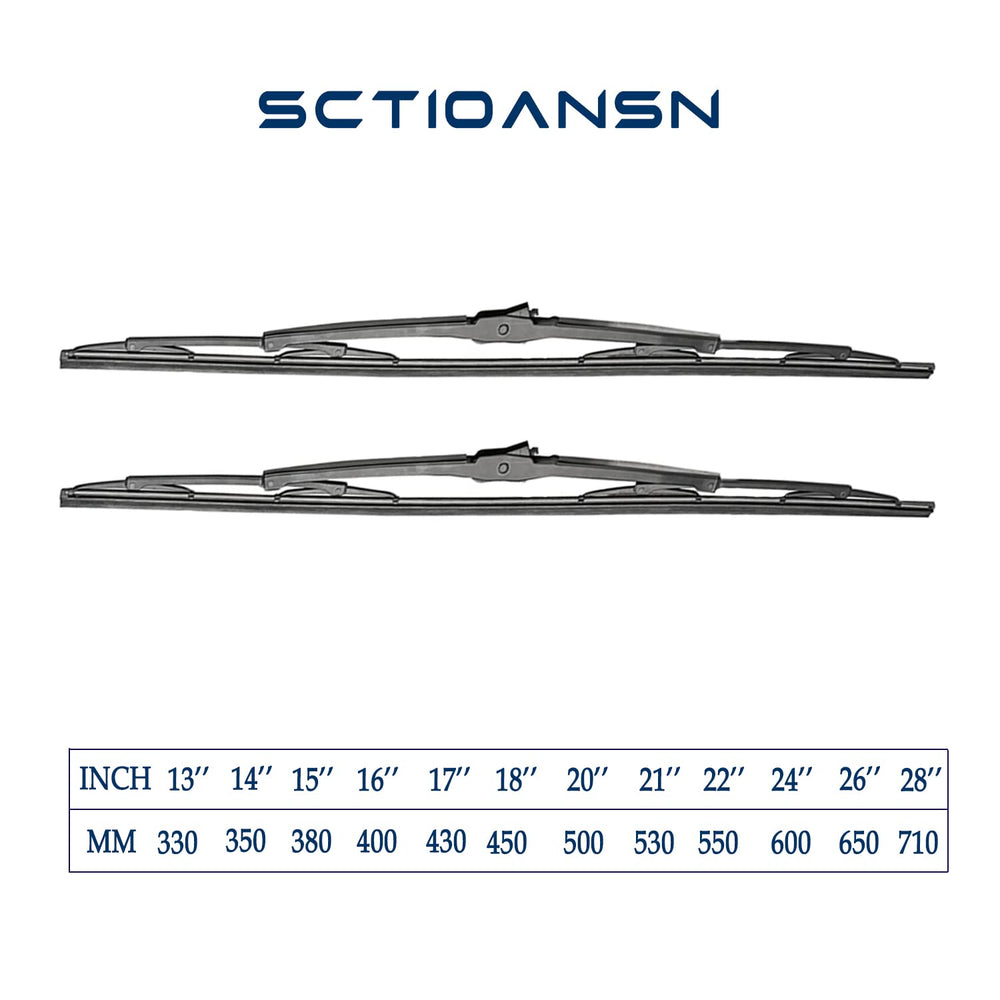 Sctioansn 18in passenger-side closeup highlights high-grade rubber for streak-free performance.