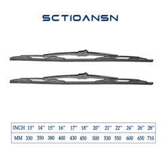 Sctioansn 18in passenger-side closeup highlights high-grade rubber for streak-free performance.