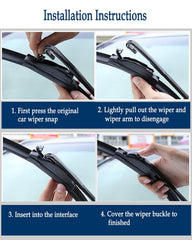Sctioansn 3Pcs all-weather wiper pack offers OEM quality and year-round performance