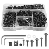 SCUARI motorcycle fairing bolt kit packaging showing the complete 177-piece set.