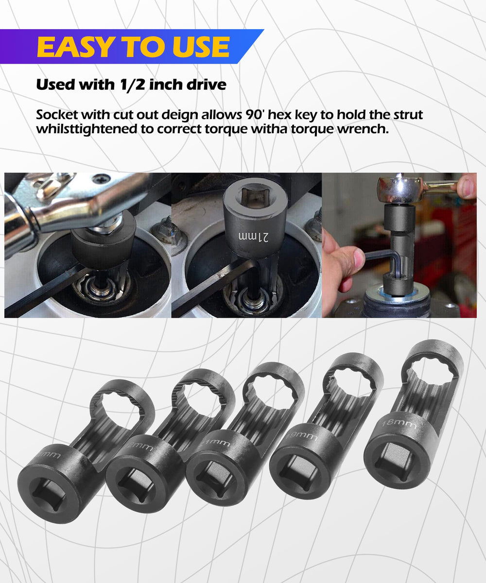 SCUARI strut nut socket 22mm durable for tough bolts