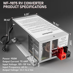 Sdanbom WF-9875 three-stage charging diagram illustrating efficient charging.