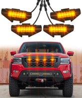 SDPVorn Frontier amber LED grille light front view enhances night visibility.