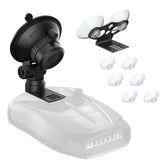 SDSACZMU radar detector mount with a strong windshield suction base for secure placement.