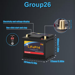 SDULIBITIY lithium car battery side view highlights compact size for upgrades