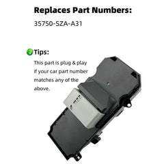 SDYYDS Master Power Window Switch back terminal illustrating wiring compatibility