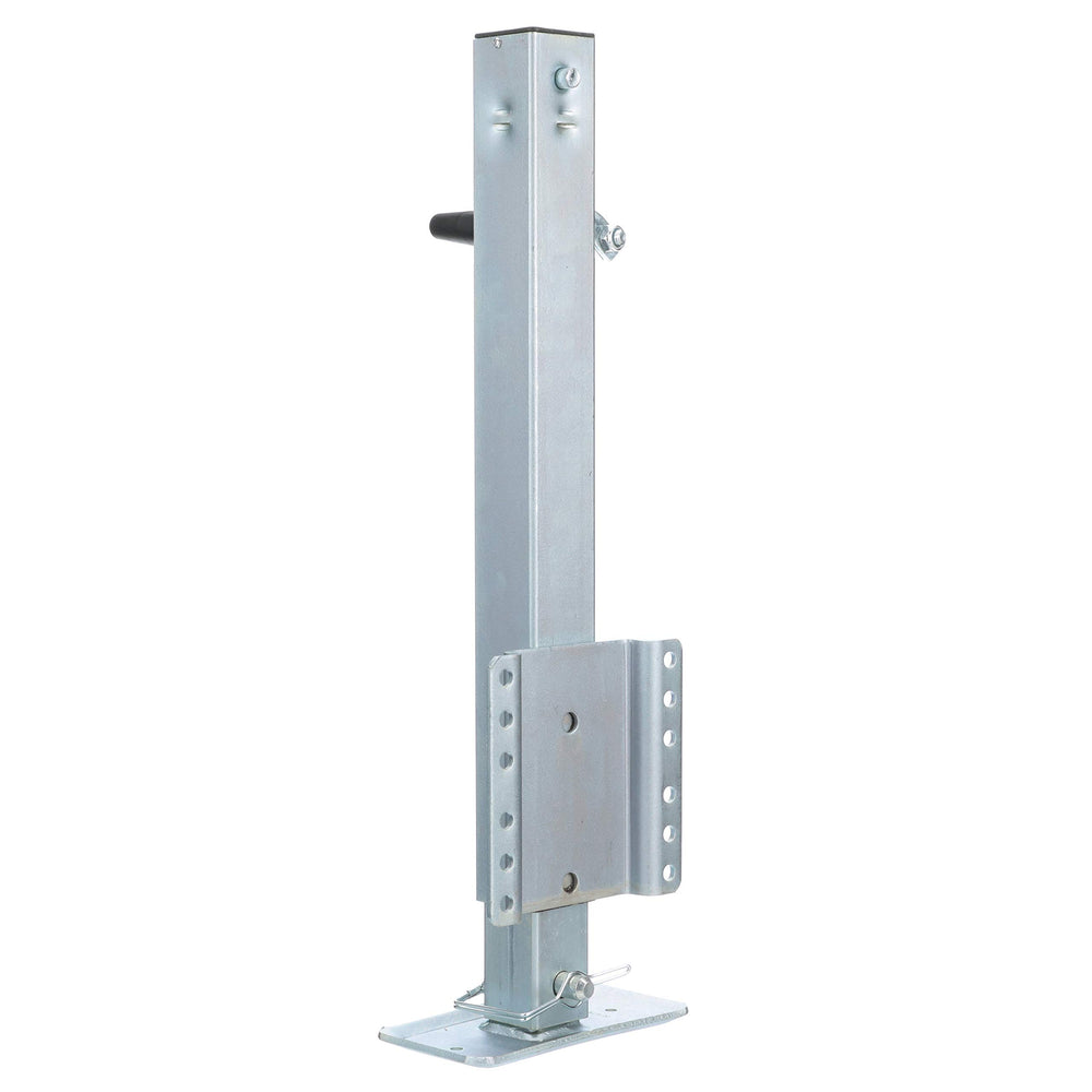 SEACHOICE trailer jack with drop leg extended for stability on uneven ground