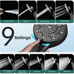 SeaCity adjustable holder allows angle changes for comfortable showers.