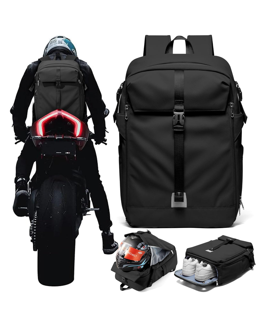 SEAFEW helmet backpack travel-ready for plane, car, and outdoor adventures