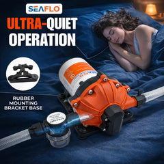 SEAFLO 55 Series quiet operation with low vibration in compact spaces