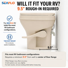 SEAFLO bone parchment toilet height highlights residential seating comfort