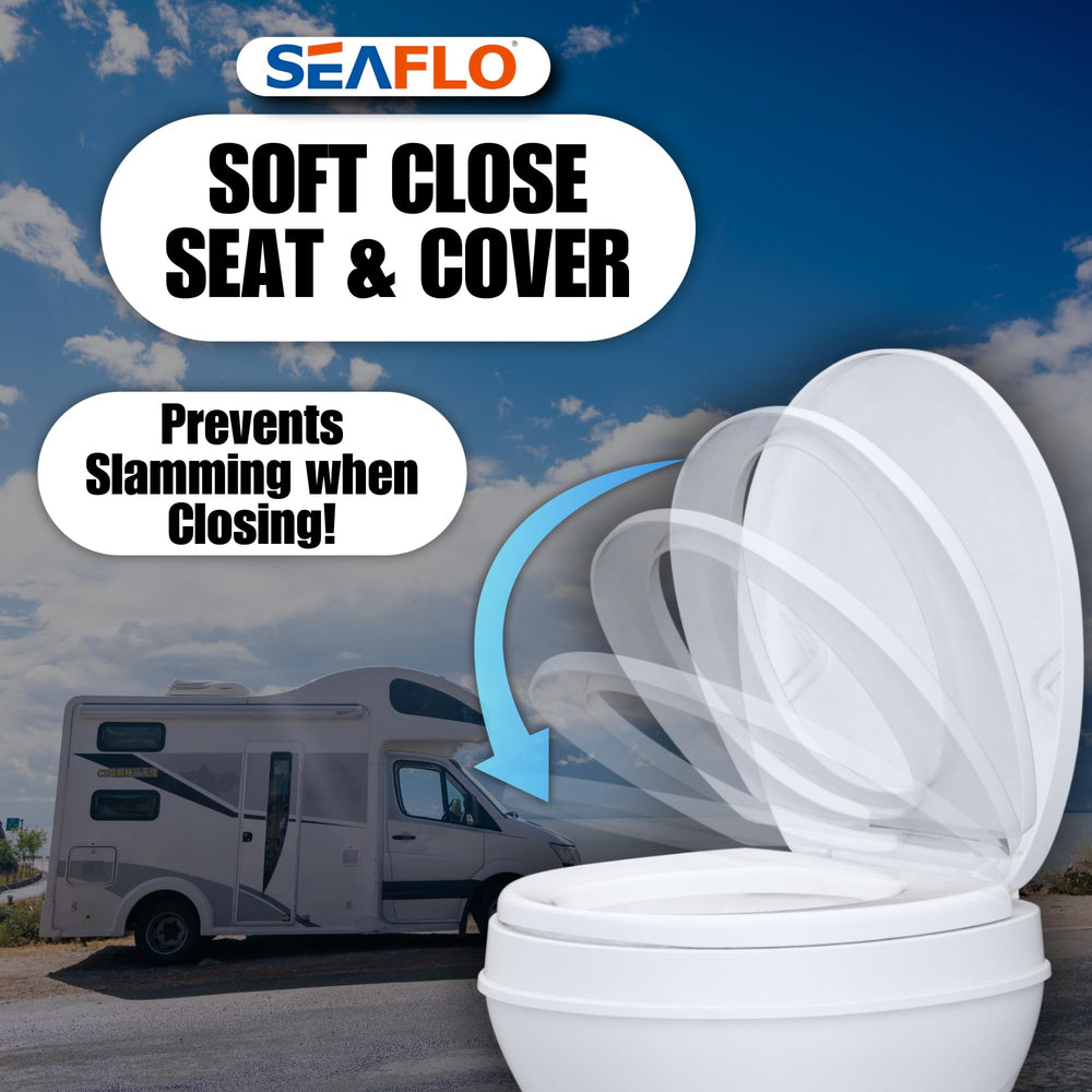 SEAFLO elongated bowl for spacious seating and easy posture