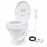 SEAFLO RV toilet with sprayer for precise cleaning in compact bathrooms