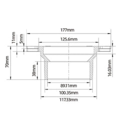 SEAFLO flange compatible with SFRTPH models for quick, easy RV installation.