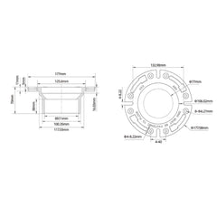 SEAFLO durable flange material ensures long-lasting RV toilet connection