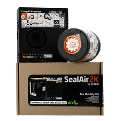 SealAir2k non-toxic puncture sealant canister ready for safe handling.