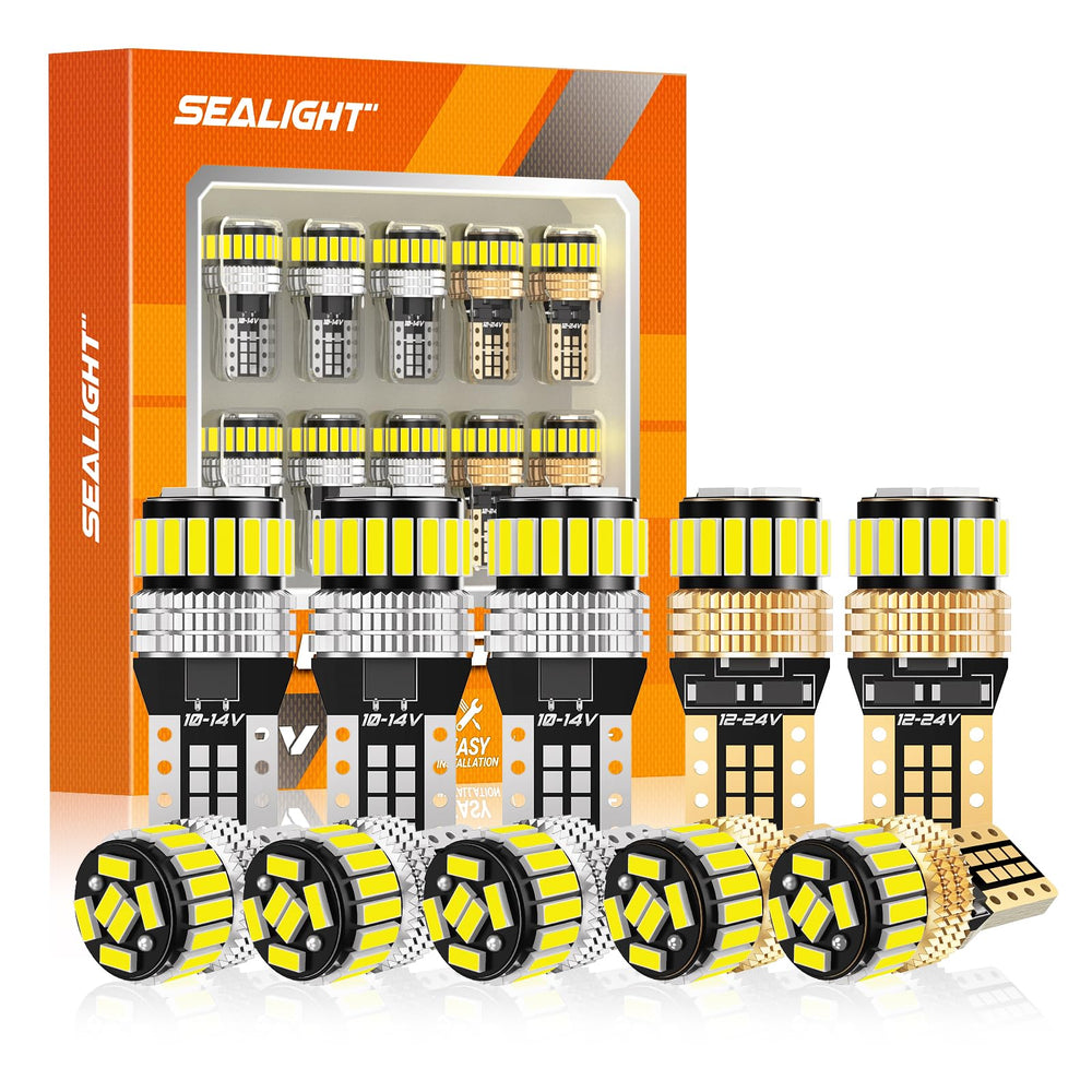 SEALIGHT 194 LED bulb for license plate light delivering bright, even illumination.